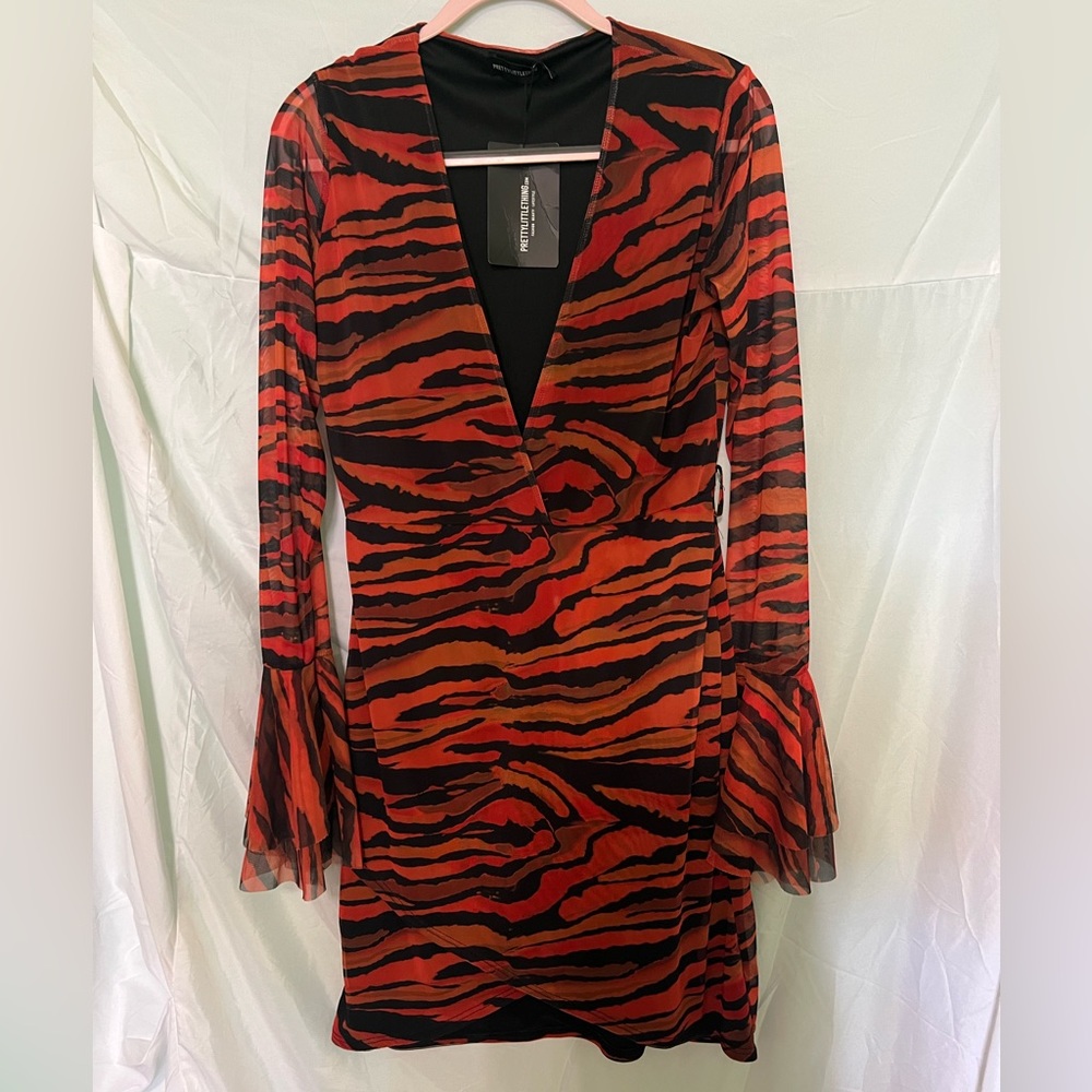 Pretty little thing tiger striped dress